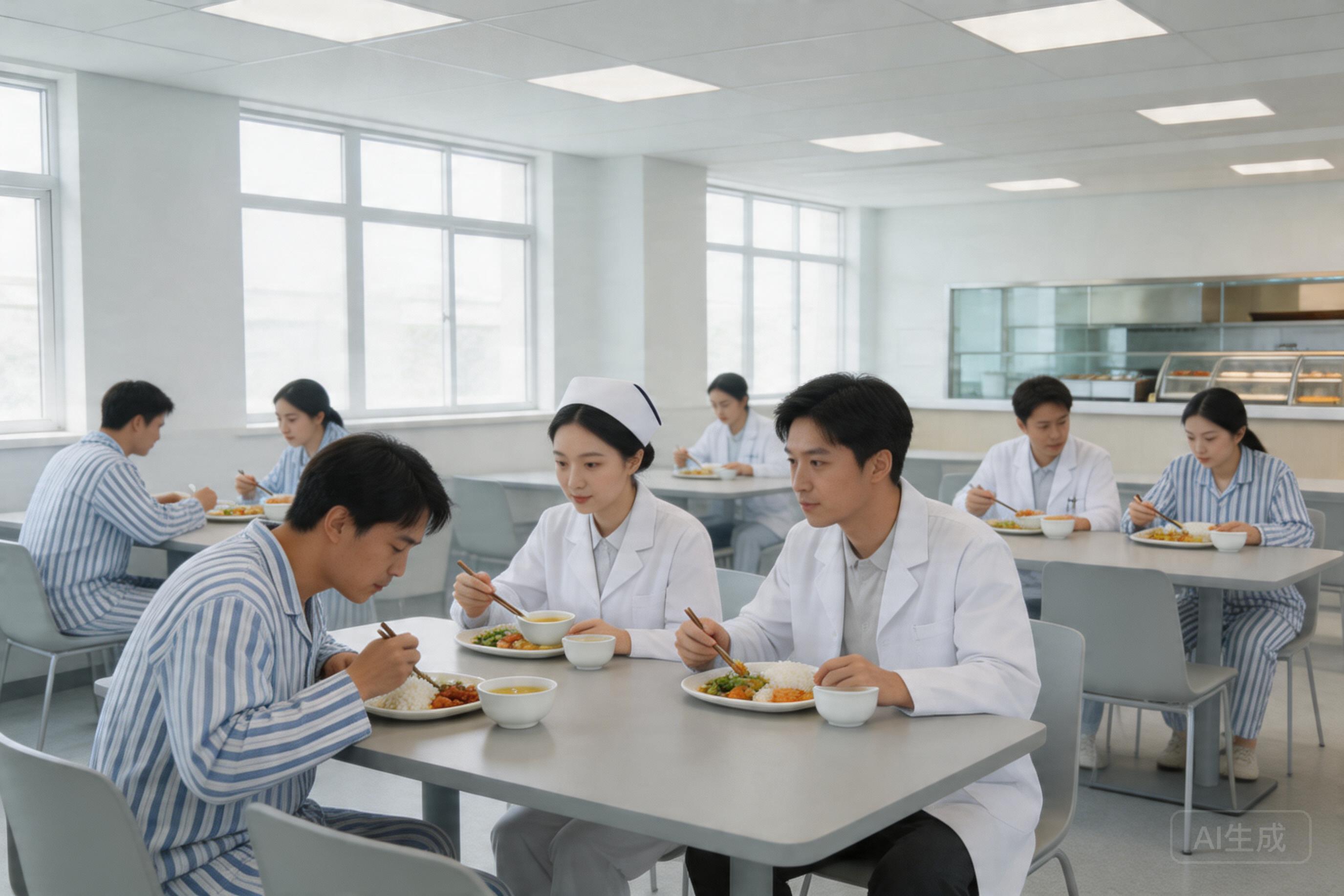 医院食堂就餐场景