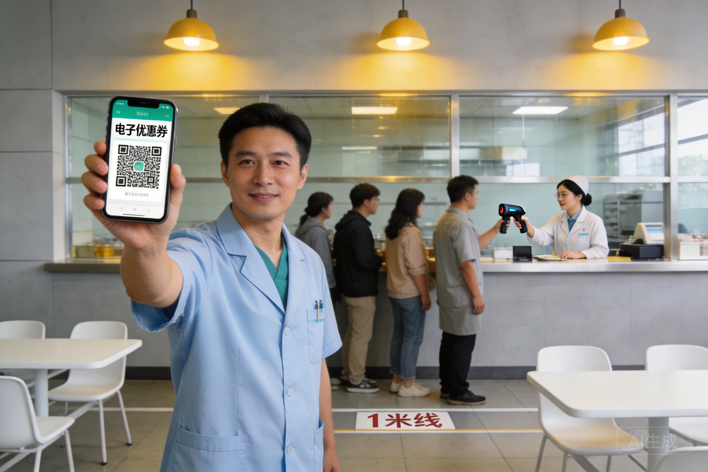 医院食堂窗口优惠券核销