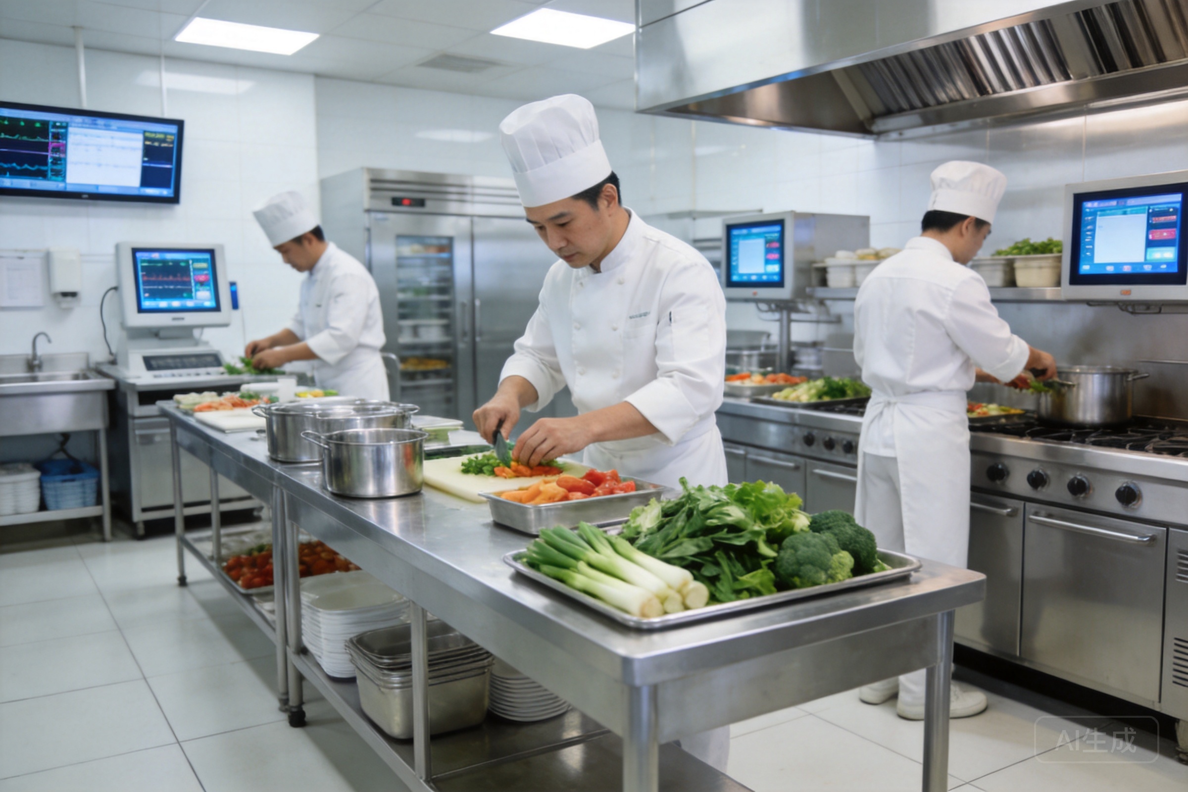医院食堂后厨标准化加工场景
