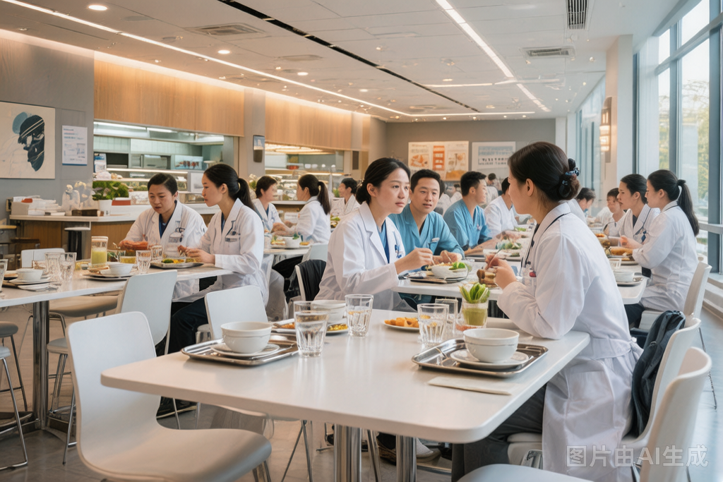 医院食堂就餐场景