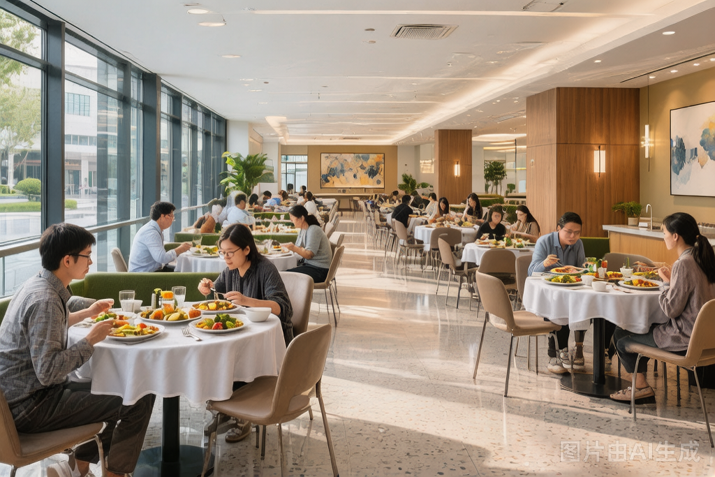医院食堂就餐场景