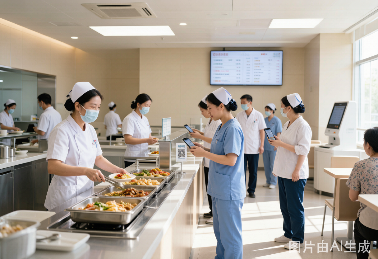 医院食堂档口收银场景