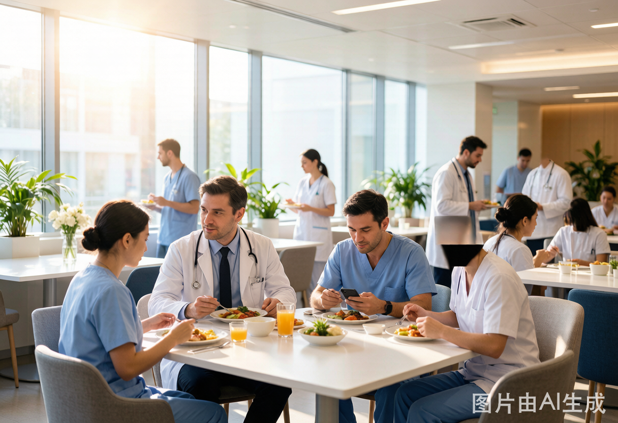医院职工食堂明亮舒适就餐环境