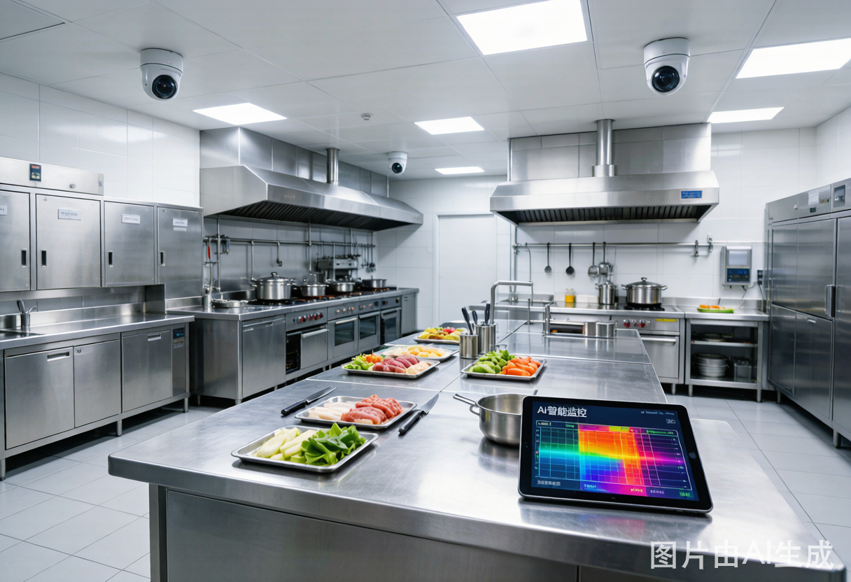 医院食堂后厨留样操作场景