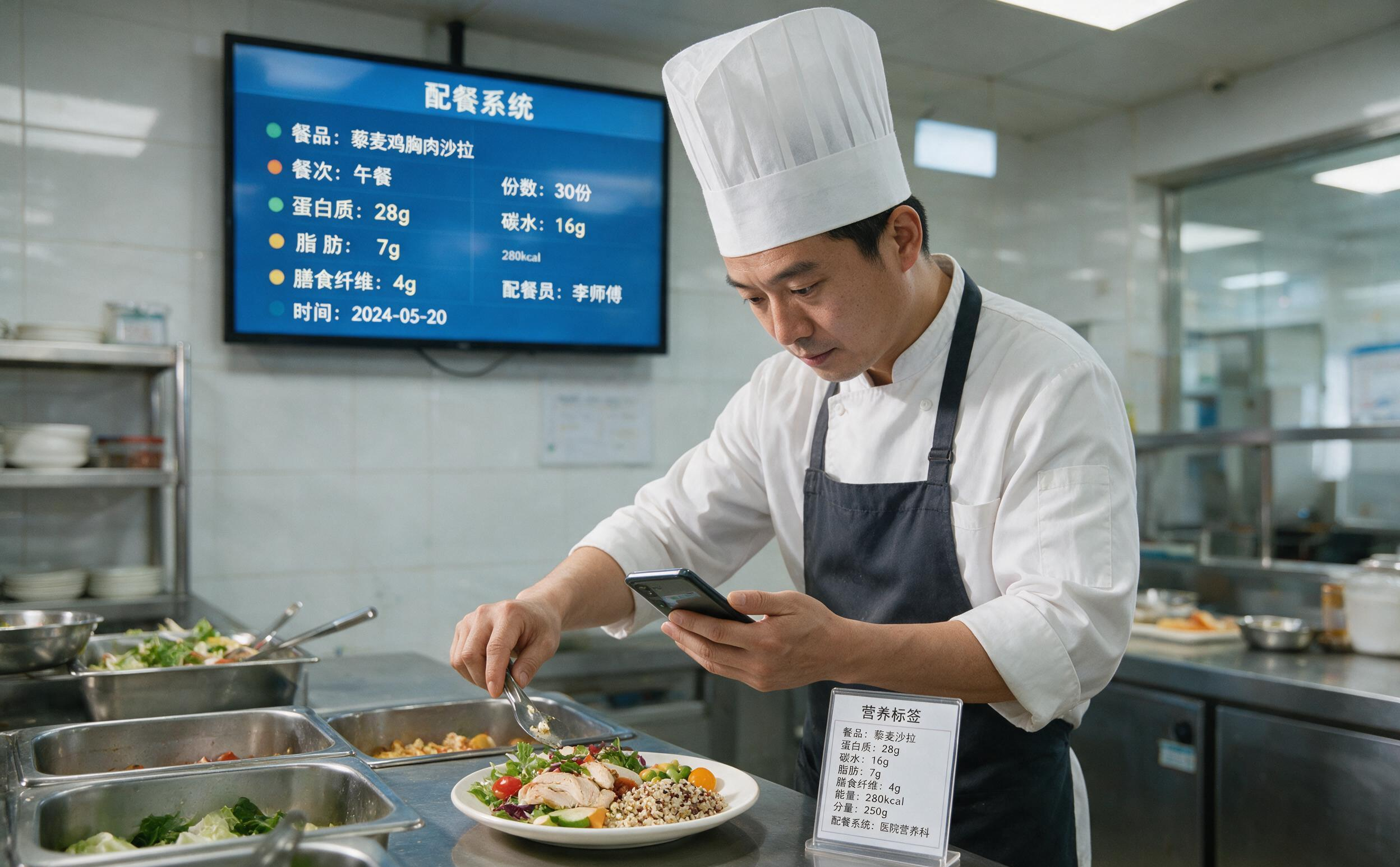 后厨精准制作营养餐