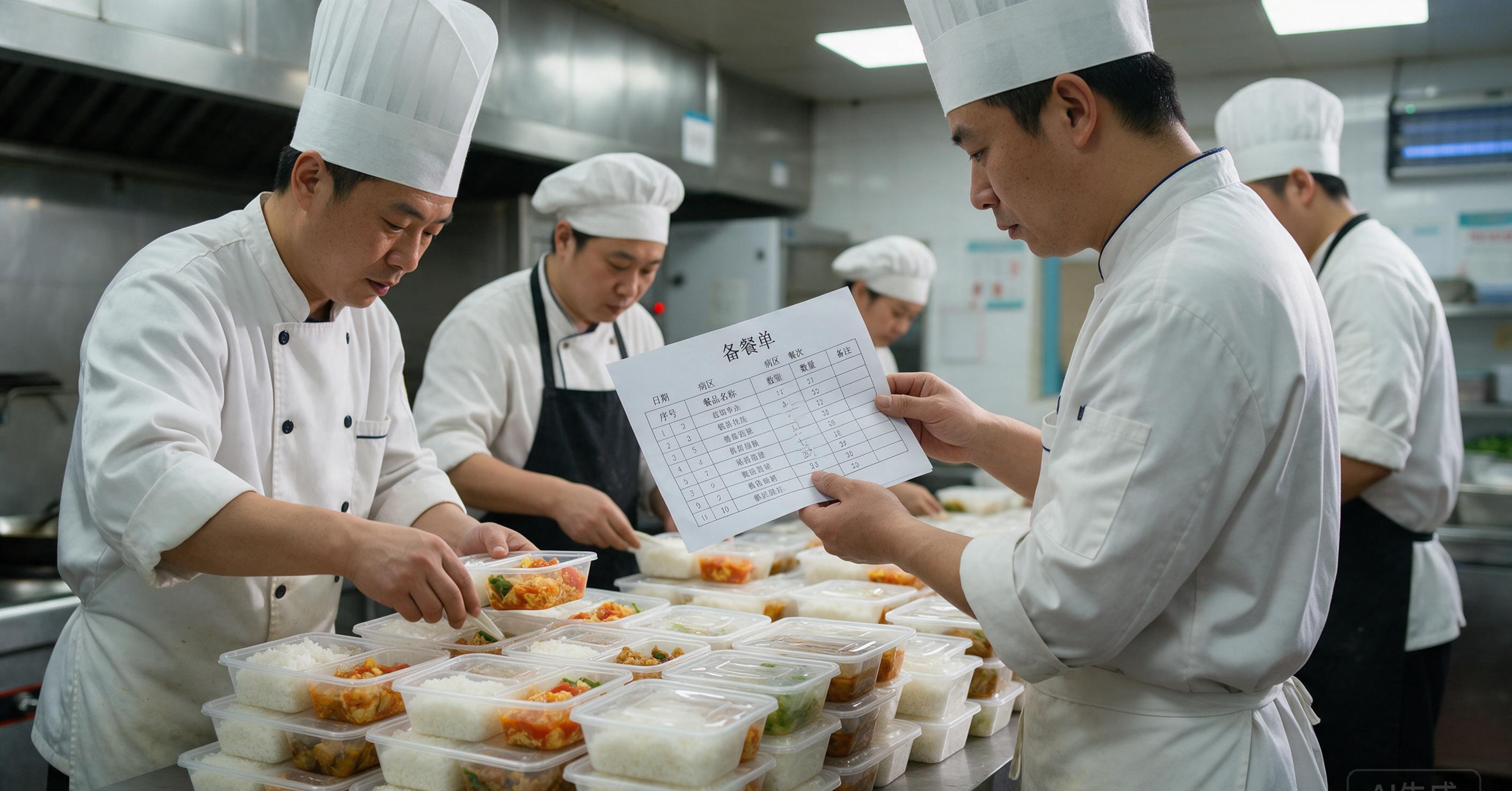 后厨按备餐表精准备餐