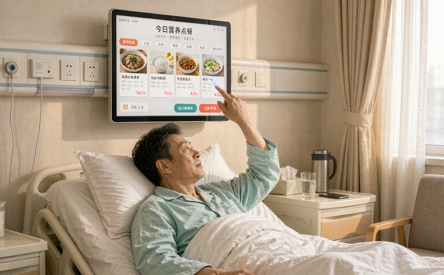 床头智慧屏点餐