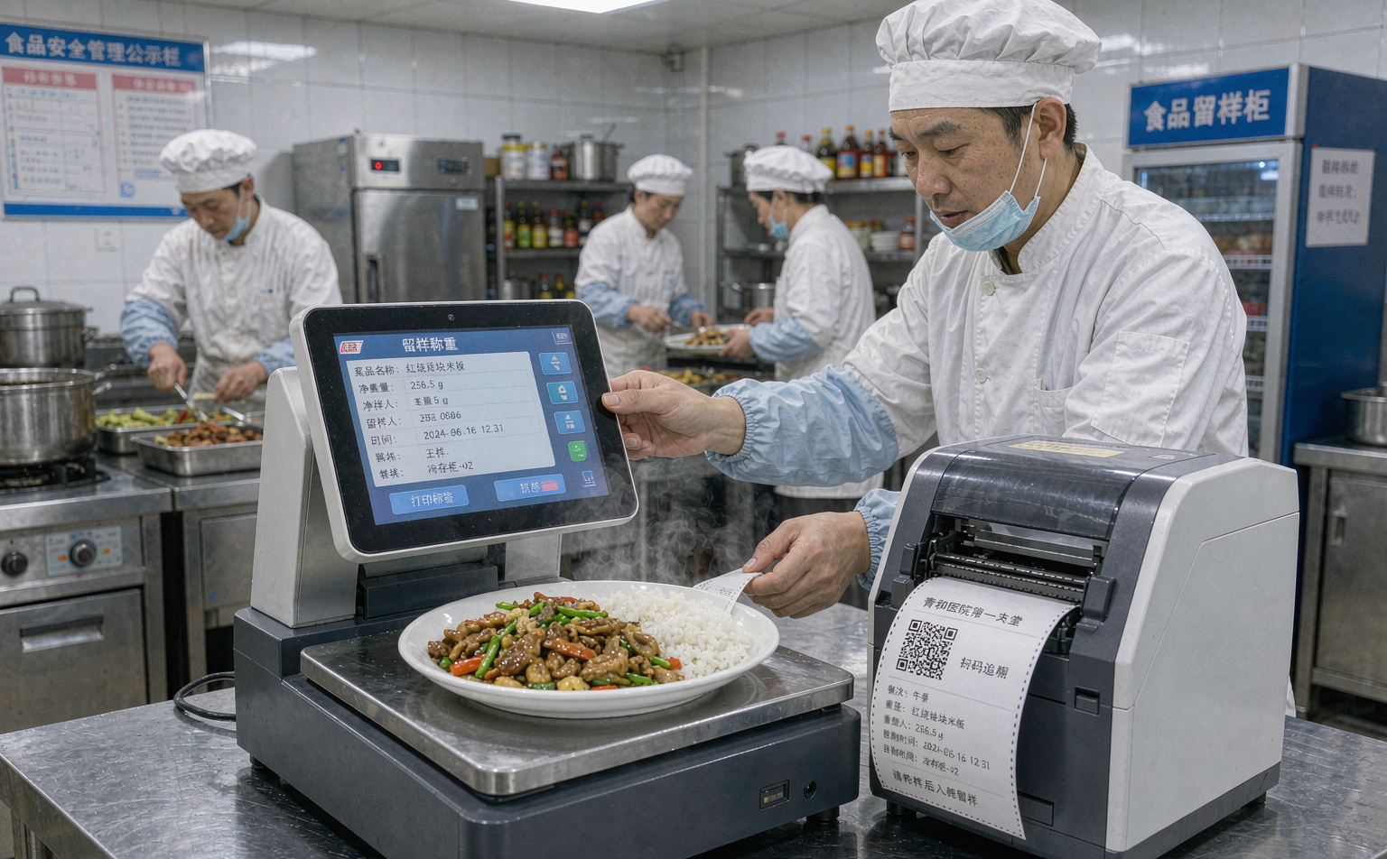 食品留样称重与电子标签